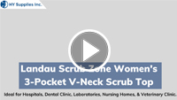 Landau Scrub Zone Women's 3-Pocket V-Neck Scrub Top 	